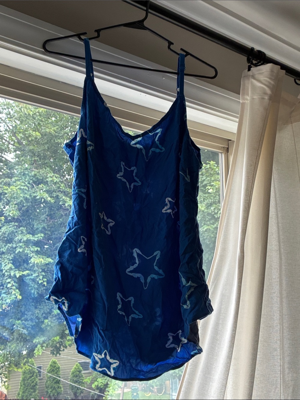torrid Blue Star Print Silk-Look Cami Tank